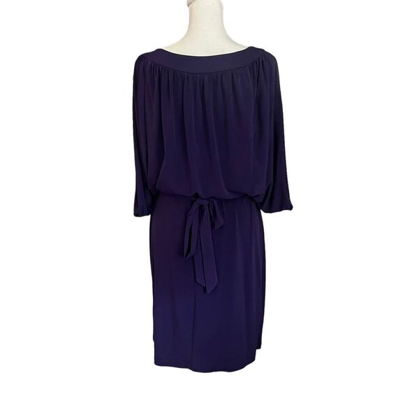 Enfocus Studio Womens Purple 3/4 Split Sleeve Scoop Neck Casual Blouson … - Picture 2 of 5